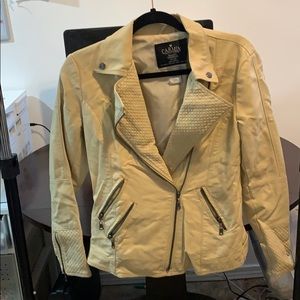 Tan leather jacket